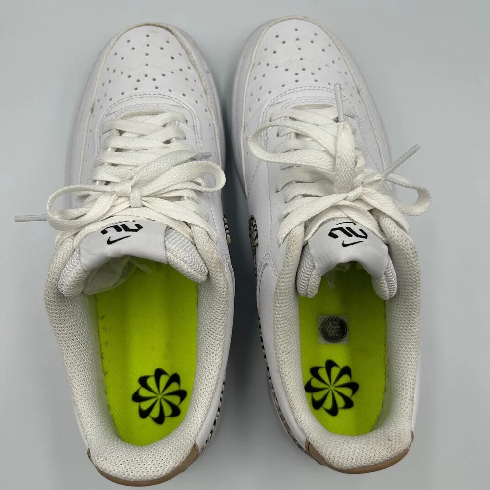 Nike Court Vision‎ Low Next Nature White Hemp Geometric FN7323-100 Womens 9.5